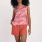 Molly Bracken High Waist Shorts with Scalloped Bottom-Coral