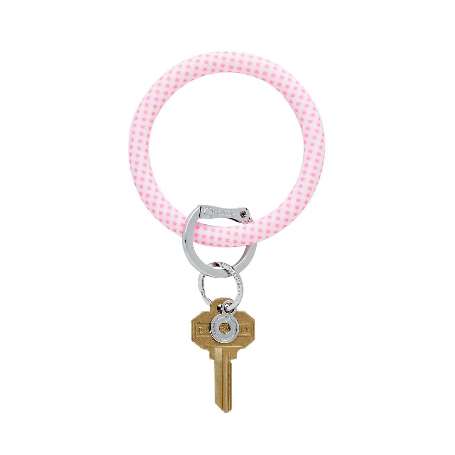Oventure Big O Silicone Key Ring-Gingham Tickled Pink