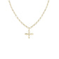 Natalie Wood Designs "She's Classic" Cross Drop Necklace-Gold