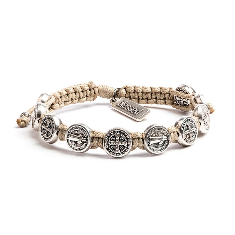 Confirmation Bracelet - Cream with Silver