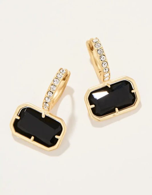 Spartina 449 White Hall Earrings -Black/Crystal