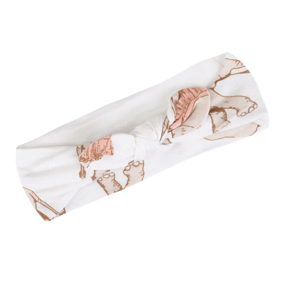 Milkbarn Kids "Tutu Elephant" Bamboo Knotted Headband