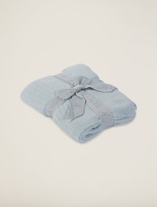 Barefoot Dreams CozyChic Lite® Ribbed Baby Blanket-Blue