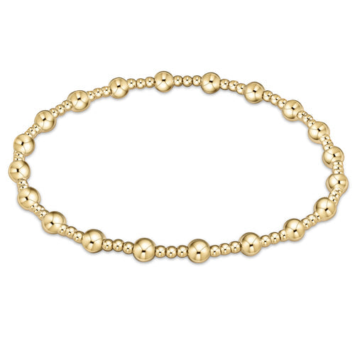 Enewton Extends “Classic Sincerity” Pattern 4mm Bead Bracelet - Gold (BEXCLSINPG4)