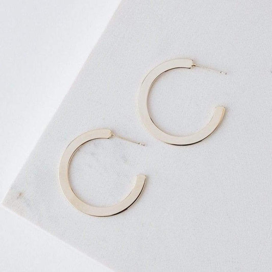 Lovers Tempo “Gloria” Large Hoop Earrings-Gold
