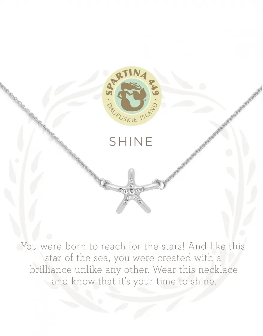 Spartina 449 Sea La Vie 18" Necklace - Shine/Starfish in Silver