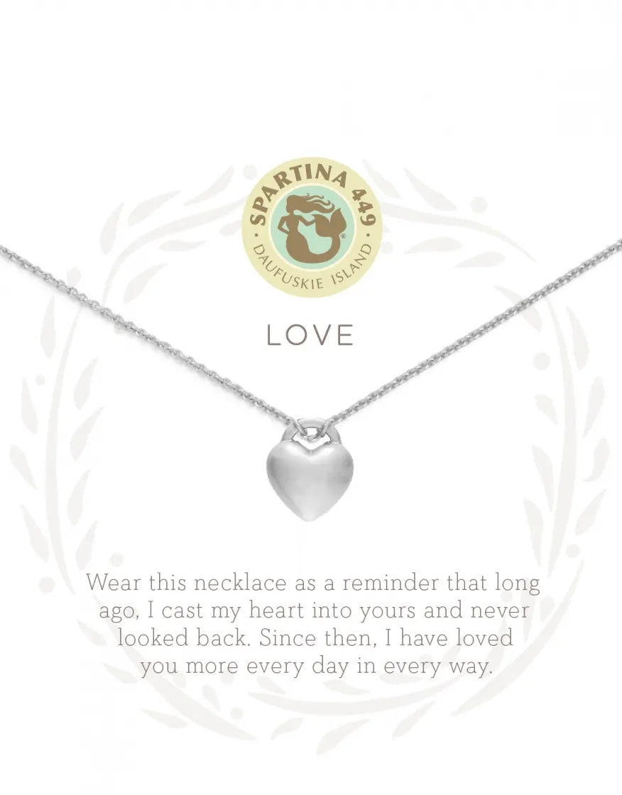 Spartina 449 Sea La Vie Necklace Love/Heart-Silver