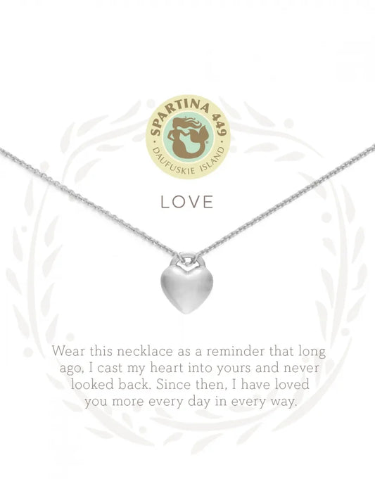 Spartina 449 Sea La Vie Necklace Love/Heart-Silver