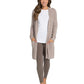 Barefoot Dreams CozyChic Lite® Santa Monica Cardi- Heathered Driftwood/Taupe