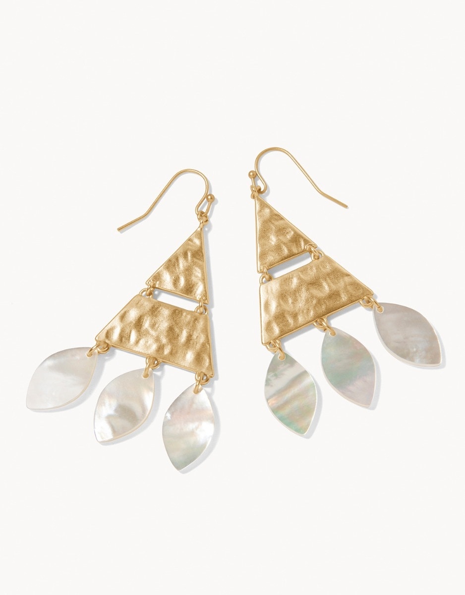 Spartina 449 Sweetspire Triangle Earrings- MOP
