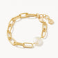 Spartina 449 Coin Pearl Chain Bracelet-Pearl