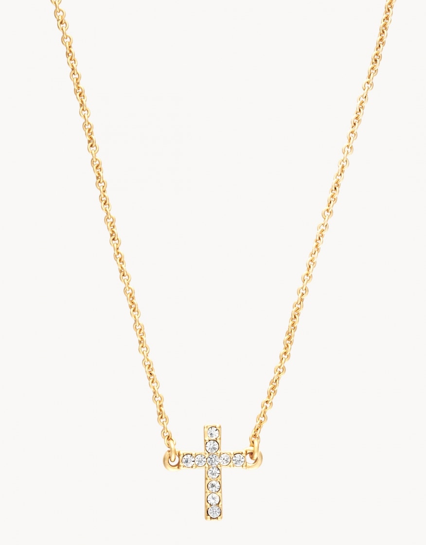 Spartina 449 Sea La Vie Necklace-Have Faith/Cross-Gold
