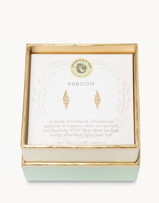 Spartina 449 Stud Earrings- Kaboom/Lightning