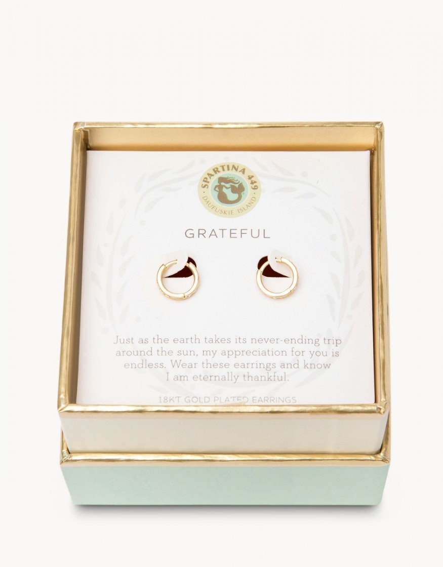 Spartina 449 Sea La Vie Hoop Earrings- Grateful/Ring