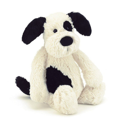 Jellycat Bashful Cream & Black Puppy- Medium