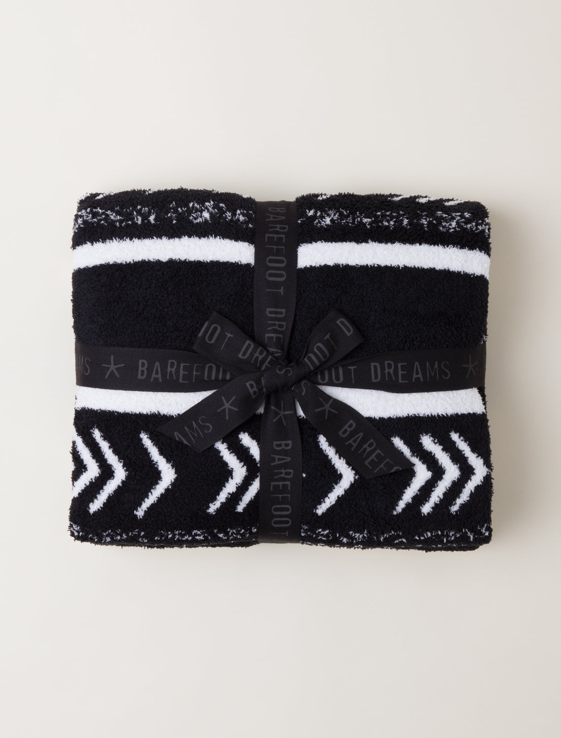 Barefoot Dreams CozyChic® Stripes and Arrows Blanket-Pearl/Black