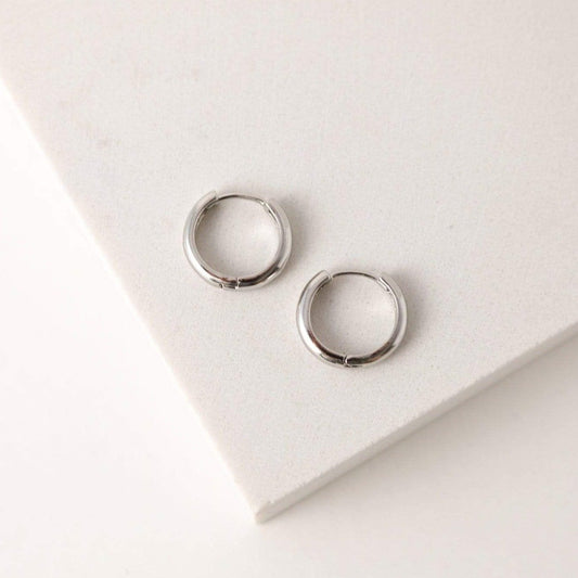 Lover’s Tempo “Bea” 15 mm Hoop Earrings- Silver