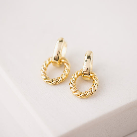 Lovers Tempo “Blanche” Click Hoop Earrings-Gold