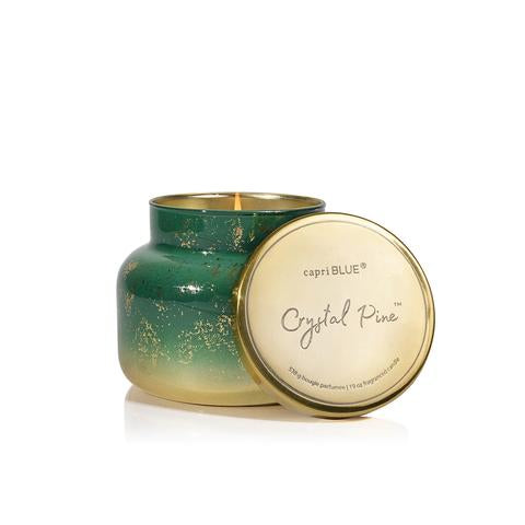 Capri Blue Glimmer Signature Candle 19oz-Crystal Pine