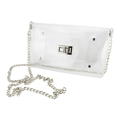 Envelope Crossbody - Clear with Silver Accents