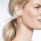Julie Vos “Crescent” Stone Hoop- Cubic Zirconia- Large