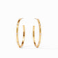 Julie Vos “Crescent” Stone Hoop- Cubic Zirconia- Large