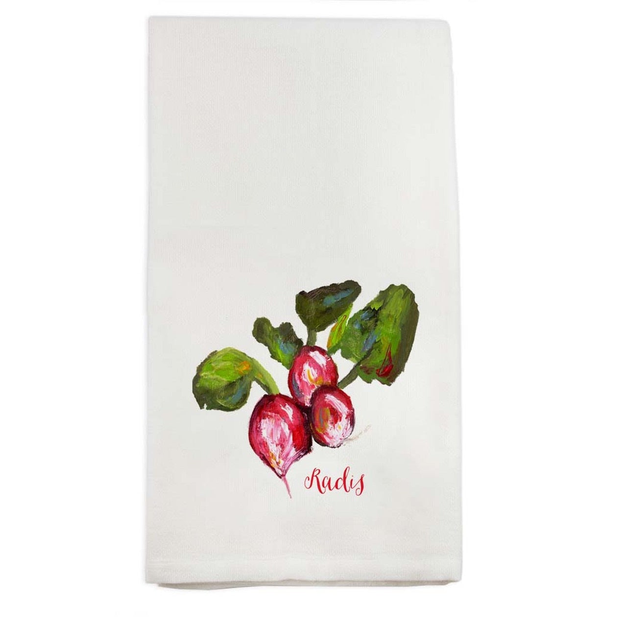 French Graffiti “Radish” Tea Towel