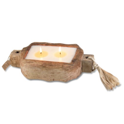 Himalayan Trading "Pumpkin Sandlewood" Driftwood Tray Candle-24oz