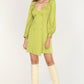 Adelyn Rae "Samantha" Asymmetrical Tailored Dress-Agave Green