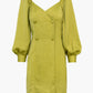 Adelyn Rae "Samantha" Asymmetrical Tailored Dress-Agave Green
