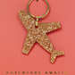 Lucky Feather Glitter Shape Keychain