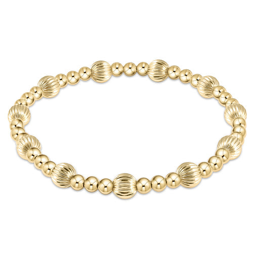 Enewton “Dignity Sincerity” Pattern 6mm Bead Bracelet - Gold
