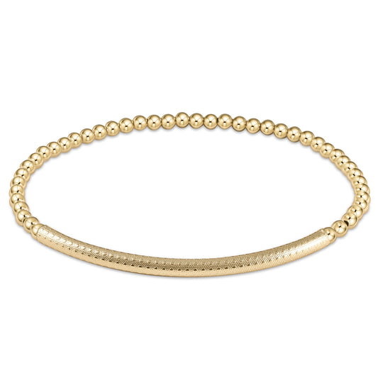 Enewton “Bliss Bar” Textured 3mm Bracelet-Gold