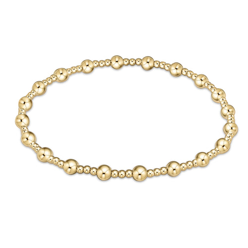 Enewton "Classic Sincerity" Pattern 4mm Bead Bracelet - Gold (BCLSINPG6)