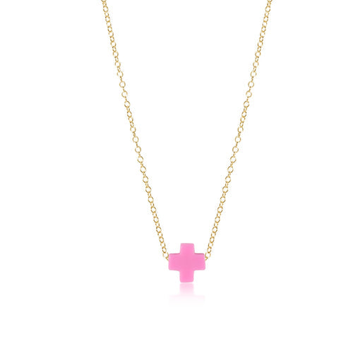 Enewton Signature Cross 16" Necklace-Bright Pink