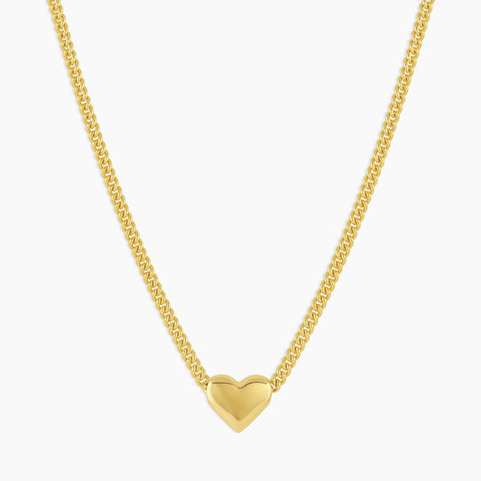 Gorjana Lou Heart Charm Necklace-Gold
