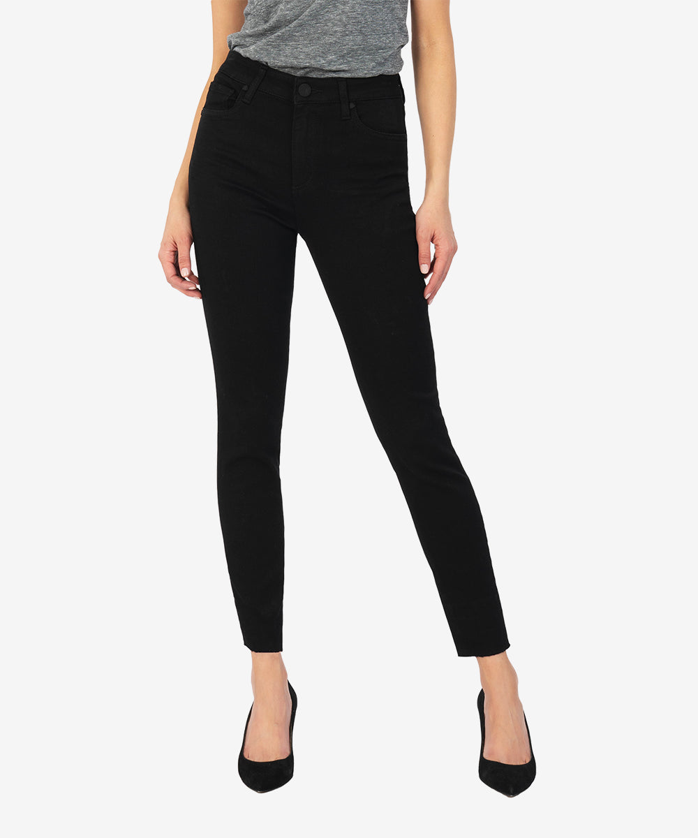 Kut from the Kloth "Donna" High Rise Fab Ab Ankle- Black