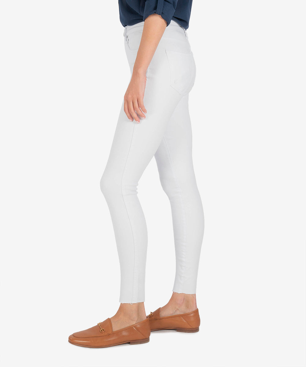 Kut from the Kloth "Connie" High Rise Ankle Skinny-Optic White