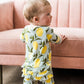Milkbarn Kids "Butterfly" Bamboo Ruffle Zipper Footed Romper