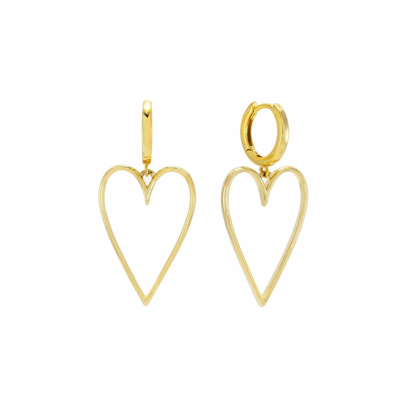 Lovers Tempo “Lovestruck Heart” Hoop Earrings-Gold