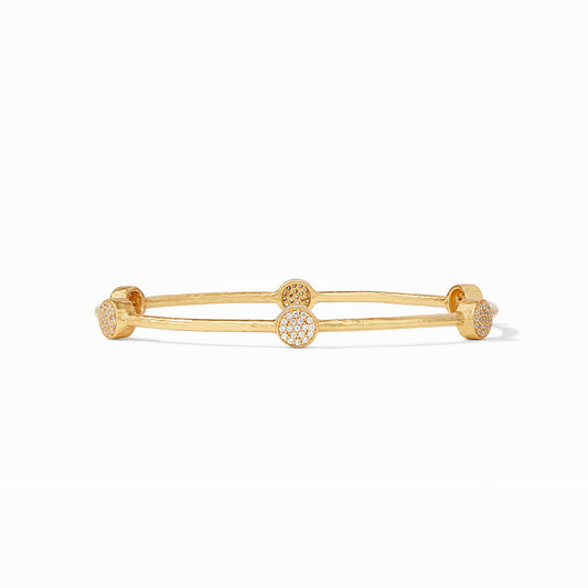 Julie Vos “Milano” Luxe Bangle Gold Pave Cubic Zirconia - Medium