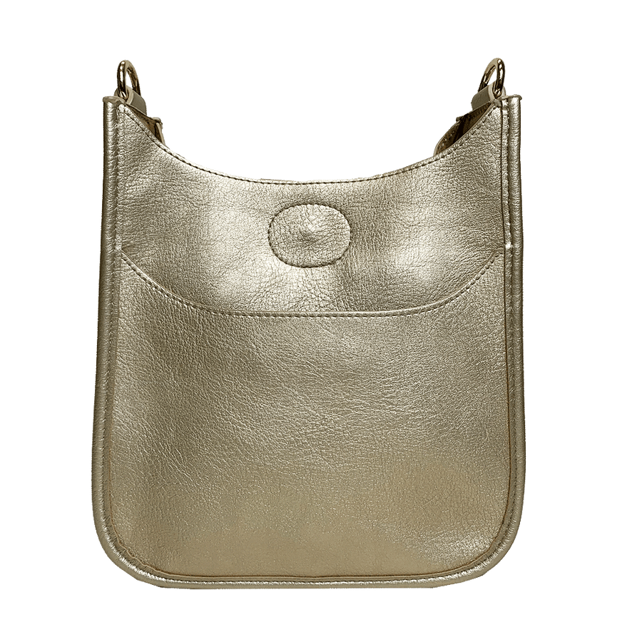 Ahdorned Vegan Leather Mini Messenger-Gold – Adelaide's Boutique