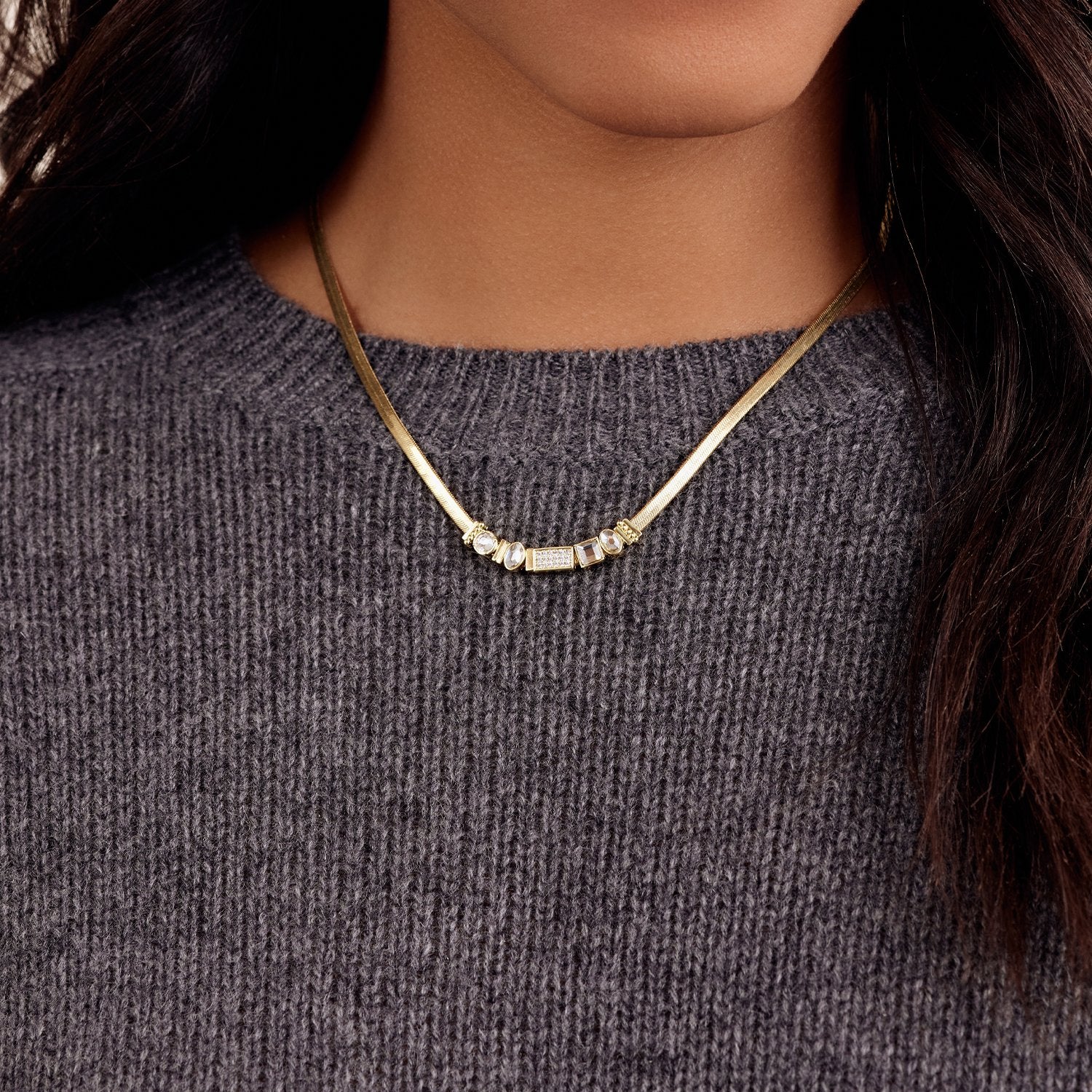 Gorjana Venice Gem Necklace - Gold | Garmentory