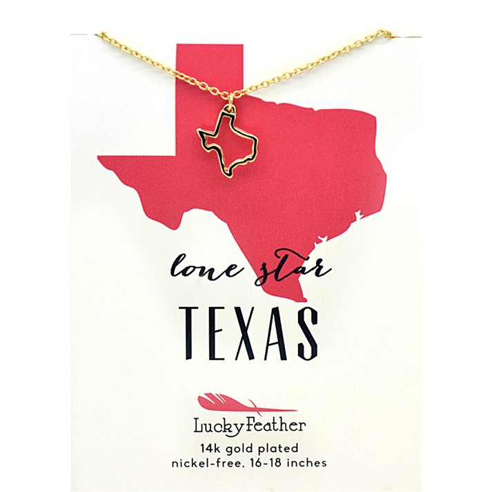 Lucky Feather "Lone Star" Texas Necklace