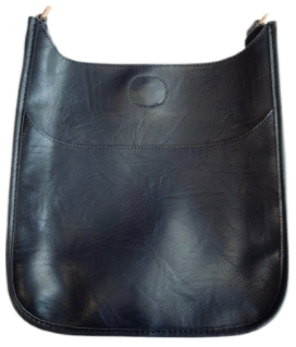 Ahdorned Large Vegan Suede Messenger Bag - Black