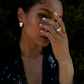 Bling Bar "Frankie" Pearl Ring-Silver