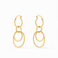 Julie Vos "Simone" 3-in-1 Earring Gold