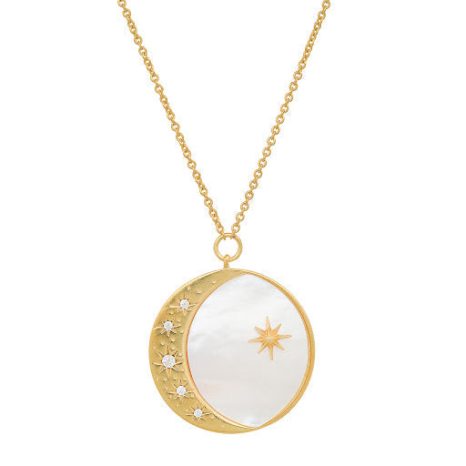 Tai Jewels Mother Moon Star Pendant Necklace