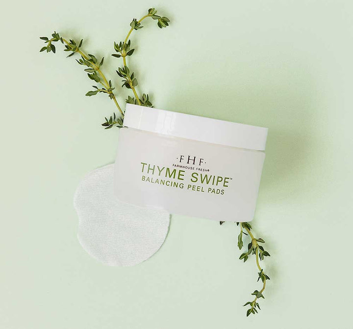 Farmhouse Fresh Thyme Swipe™ Organic Matcha + Thyme Balancing Peel Pads