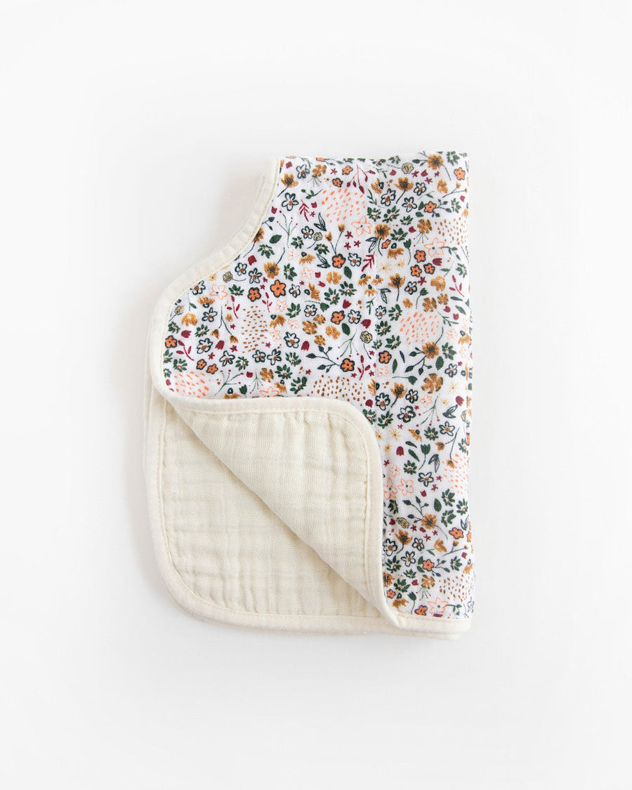 Little Unicorn Cotton Muslin Burp Cloth - Pressed Petals